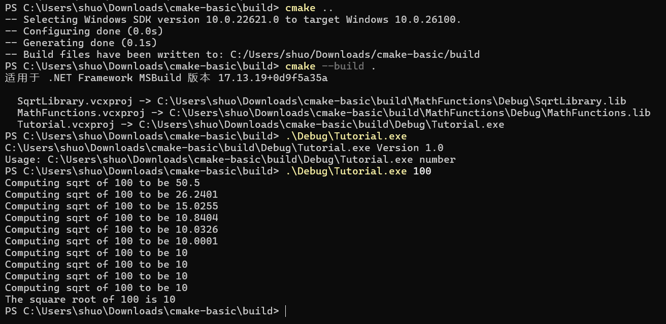 cmake command line example